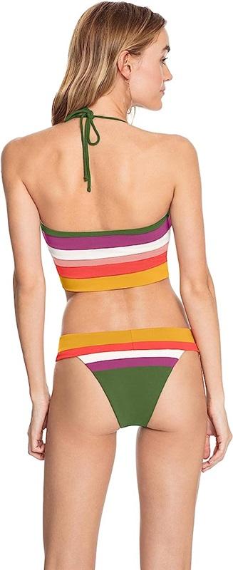 NWT Robin Piccone M Suzie Color Block Banded Bikini Bottom 123004