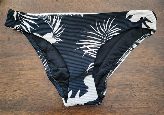 NWOT Seafolly 6 USA Wild Tropics Side Bikini Black 123016