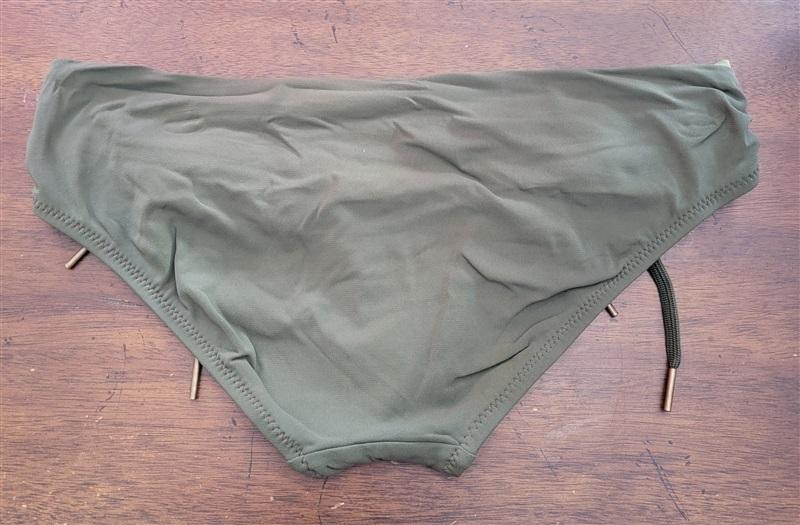 NWOT Robin Piccone S Lace Up Side Tie Bikini Bottom Swimsuit Olive Green 123026