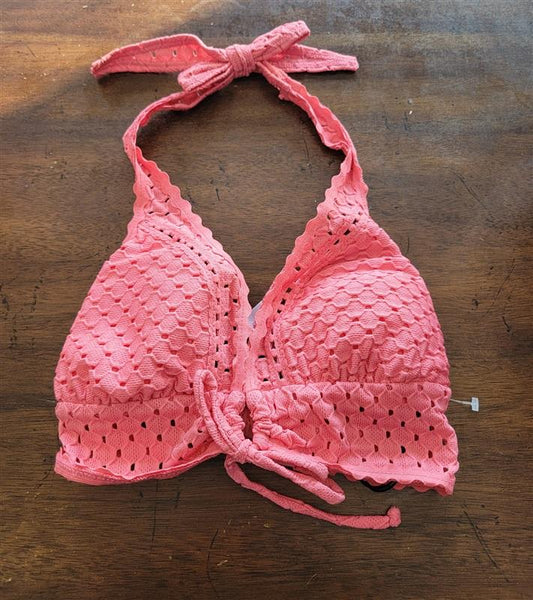 NWT Robin Piccone XS Carly Halter Coral Bikini Top 123034