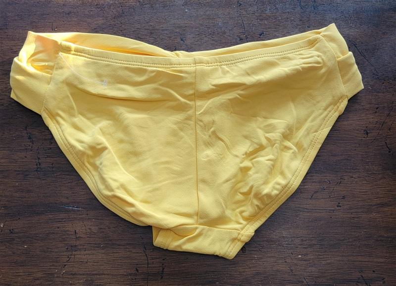 NWOT Robin Piccone Ava XS Twist Yellow Solid Full Bikini Swim Bottom 123040