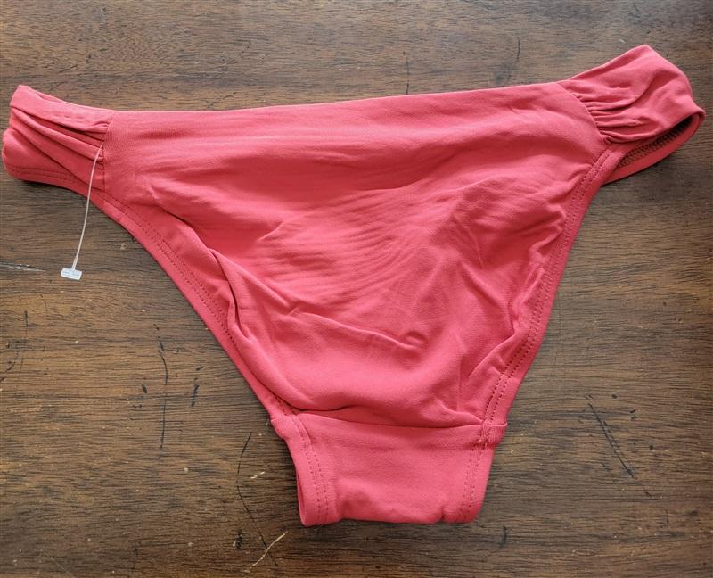 NWOT Robin Piccone Ava SM Dk Orange Solid Bikini Swim Bottom 123044