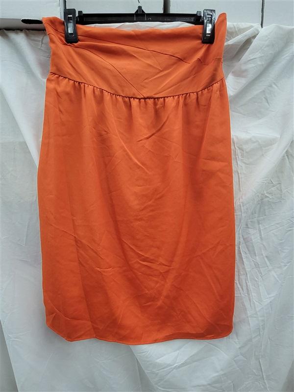NWOT Glam SMALL Strapless Club Mini Dress Tunic Empire Waist Orange 123082