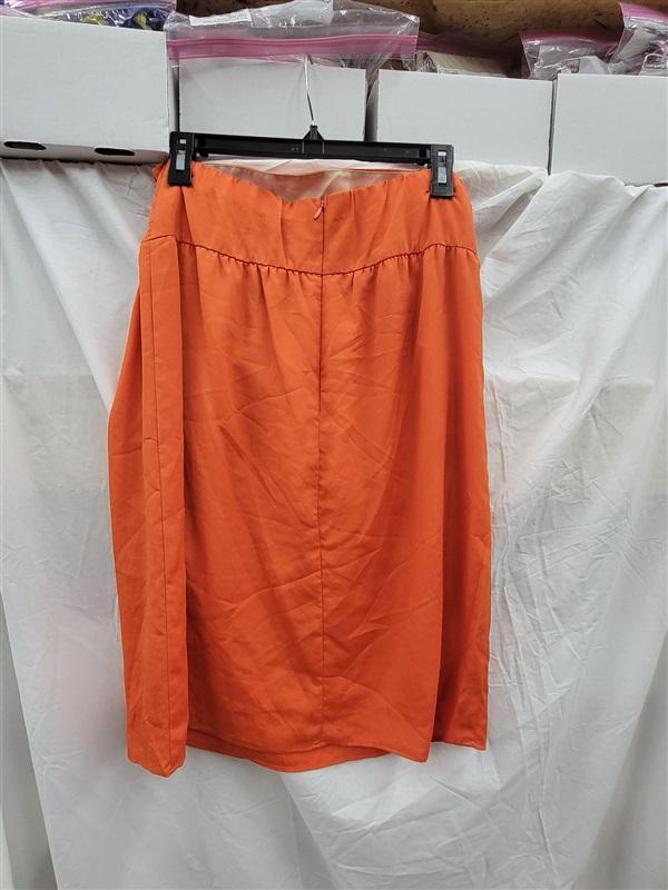 NWOT Glam SMALL Strapless Club Mini Dress Tunic Empire Waist Orange 123082