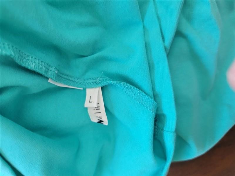 NWOT Ledins Fruit Pin Up T Shirt Aqua Green Cherry 123088
