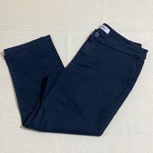 NWOT Lila Ryan 4P Cropped Jase Navy Blue Pants 123095
