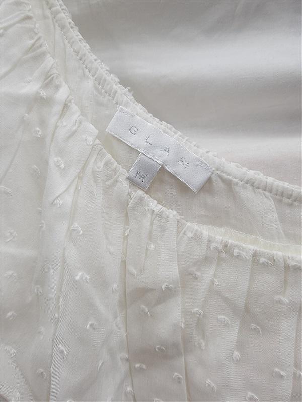 NWOT Glam Boutique M Swiss Dot White 1 Shoulder Shift Dress 123121