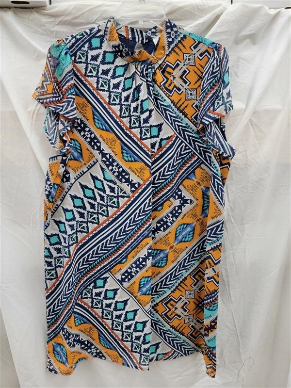 NWOT Glam Boutique M Mandarin Collar Shift Dress 123129