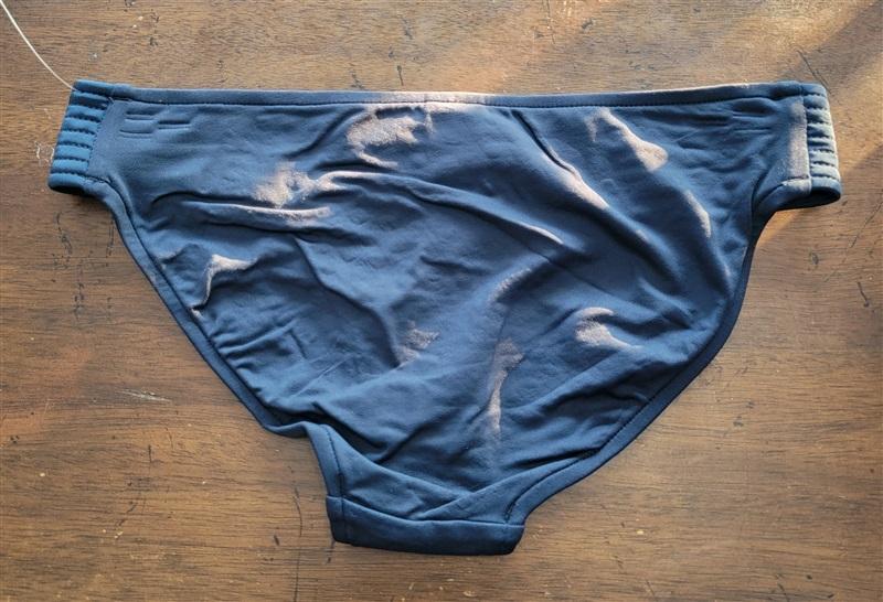 NWOT Seafolly 4 USA Quilted Luxe Hipster Bikini Bottom Blue 123135