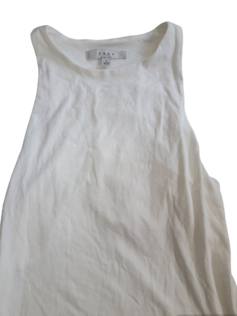 NWOT Gaze High Neck XS Thong Bodysuit White 123136