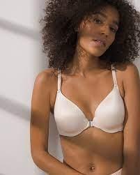 NWOTD Soma 40G Vanishing Back Full Coverage Front Close Bra Beige 123158