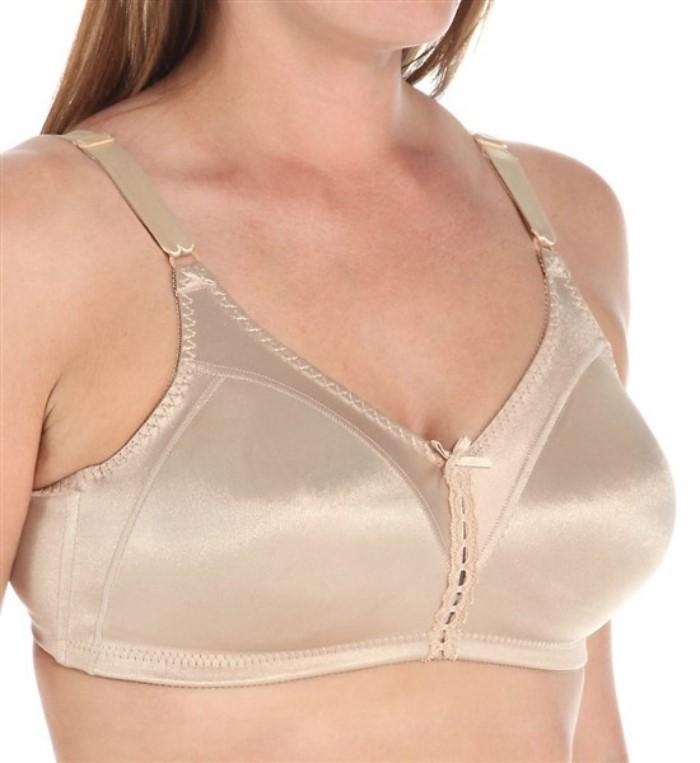 NWOT Bali 34C Double Support Wireless Bra 3820 Beige 123189