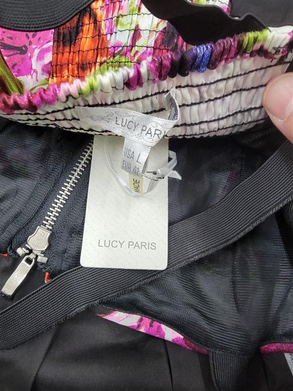 NWT Lucy in Paris M Orchid Sweetheart Neckline Body Con Dress 123192