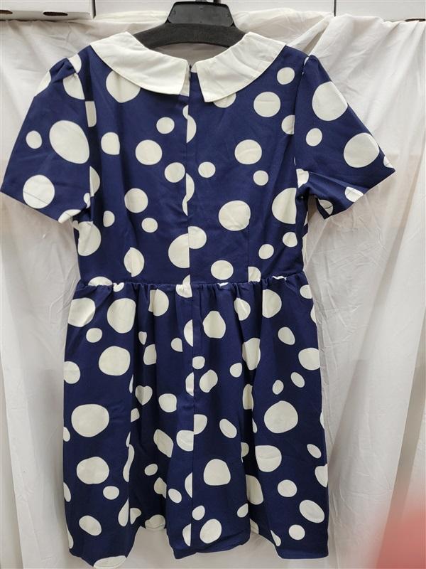 NWOT Bea & Dot Large Mod Cloth Retro Polka Dot Blue Dress 123193