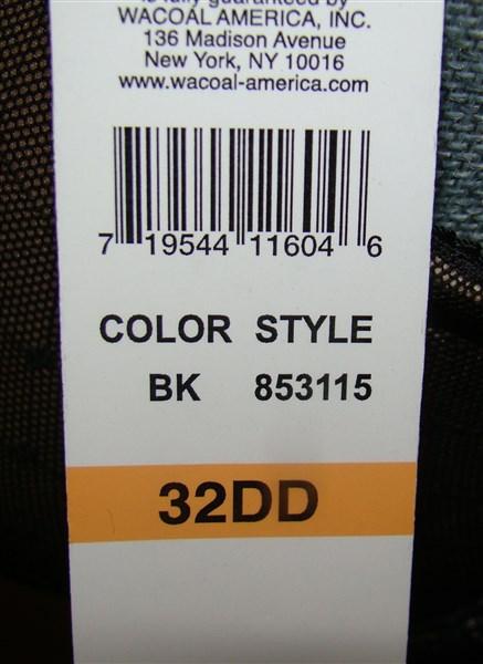 NWT Wacoal 34C Black 853115 Reveal Contour Underwire Bra 123214