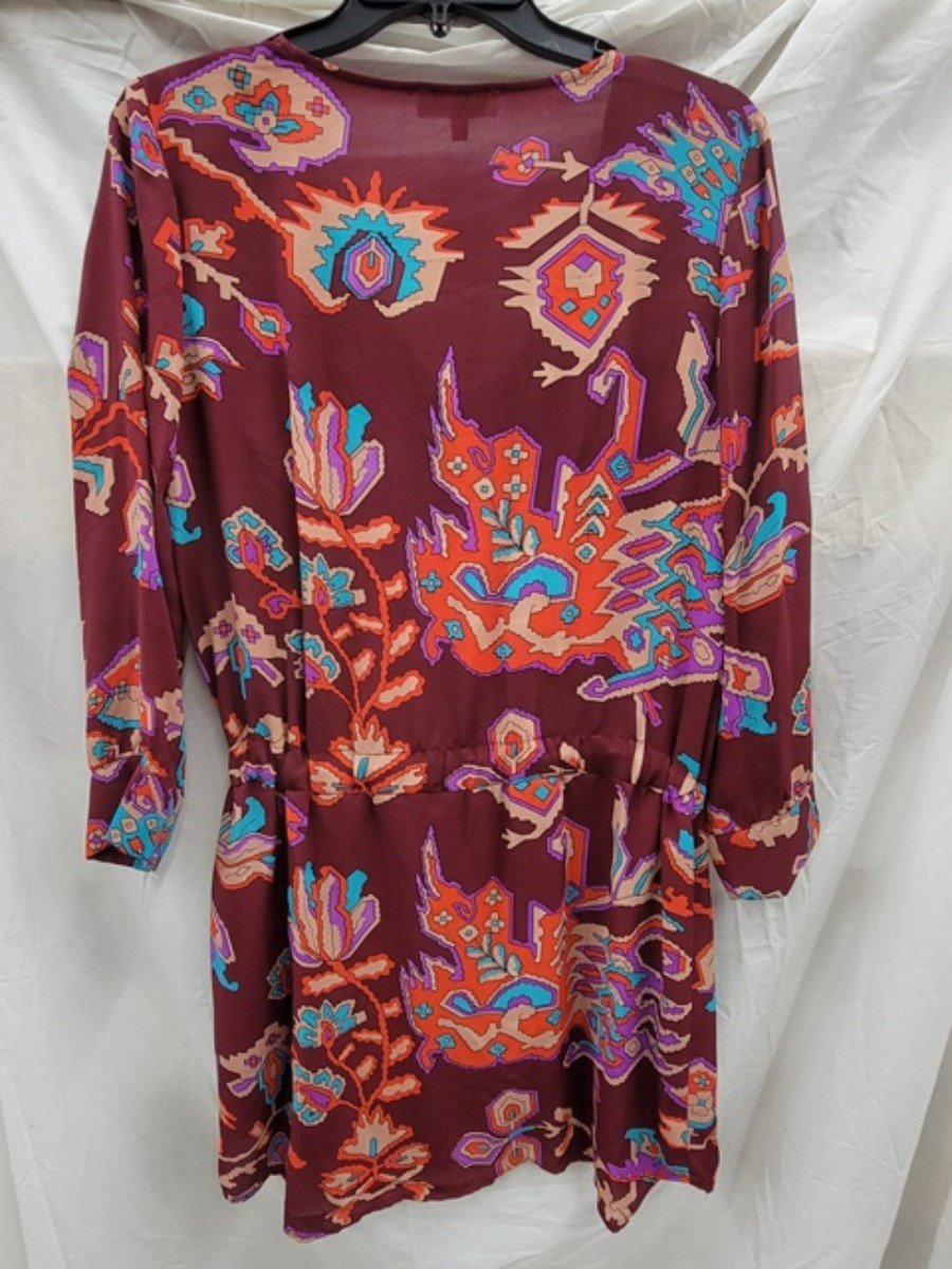 NWT Glam Boutique SMALL Western Tie Blouson Mini Dress 123218