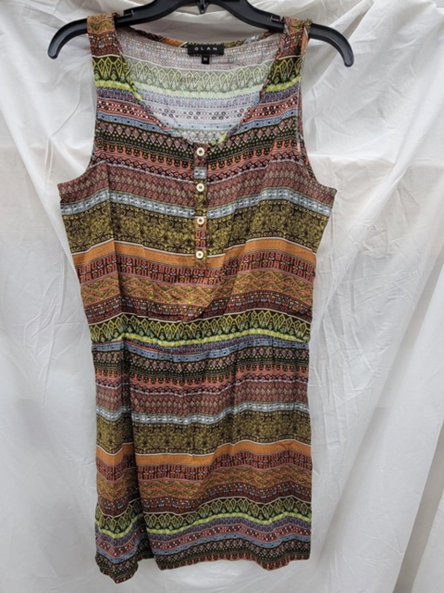 NWOT Glam Boutique M Stripe Sleeveless Mini Dress 123222
