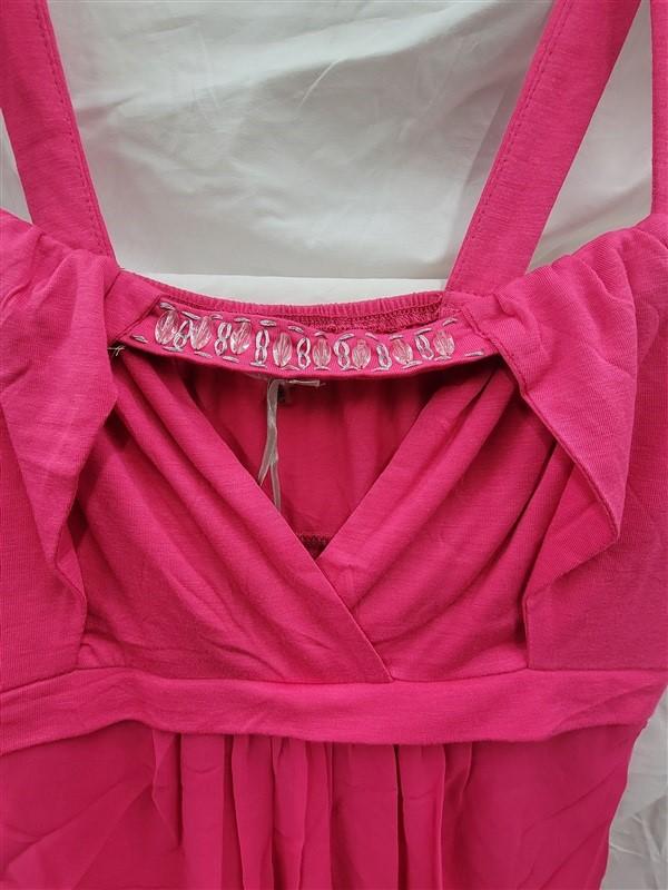 NWT Lucy in Paris M Peek A Boo Neckline Body Con Dress Pink Beaded 123230