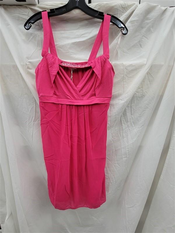 NWT Lucy in Paris L Peek A Boo Neckline Body Con Dress Pink Beaded 123231