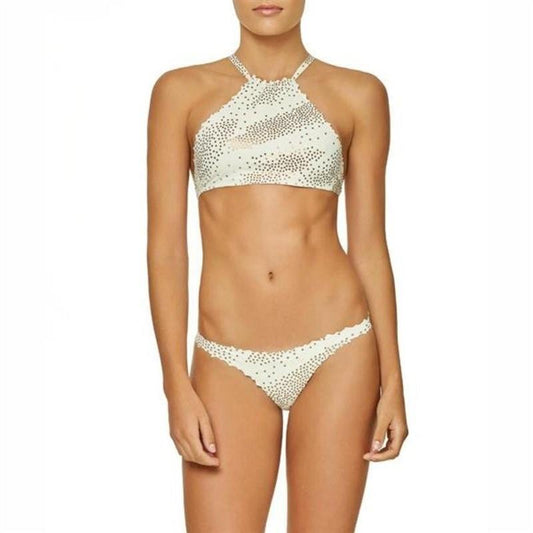 NWT Pilyq S City of Stars Reversible Seamless Hi-Neck Bikini Top 123238
