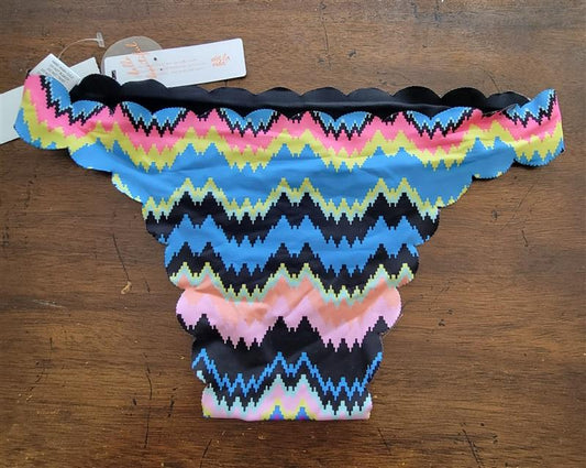 NWT Pilyq S Clara Reversible Seamless Wave Teeny Bikini Bottom 123239