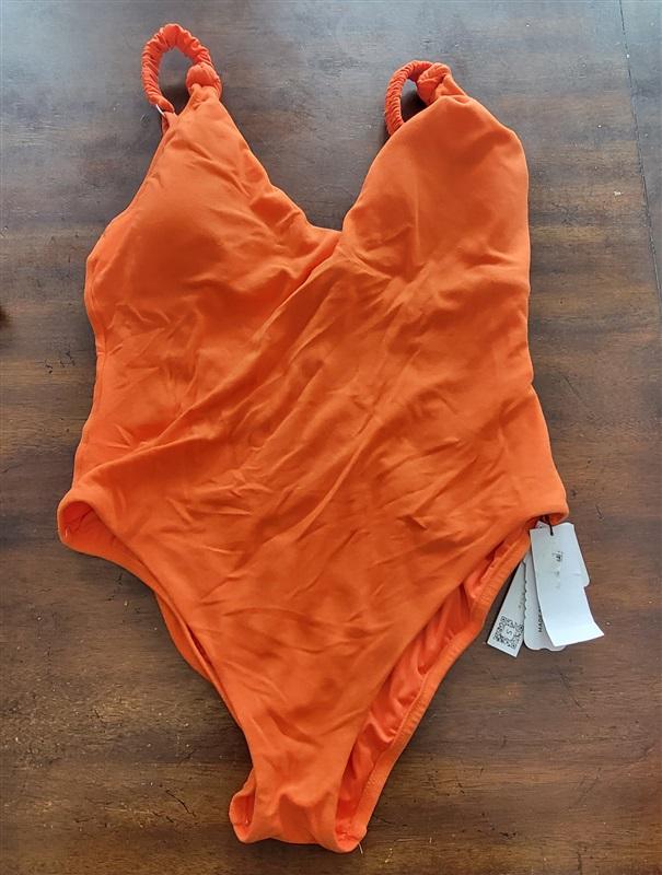NWT Sanctuary XL Terry Cloth 1pc Orange Swimsuit 123253