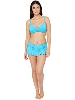 NWT La Blanca 12 Island Goddess Banded Blue Bra Bikini Top Aqua 123265