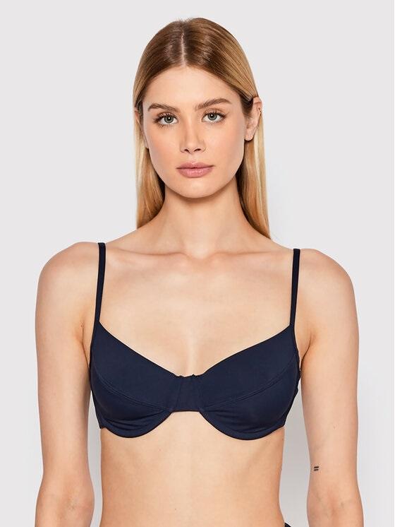 NWOT Michael Kors X Small Classic Bikini Underwire Top Blue 123273