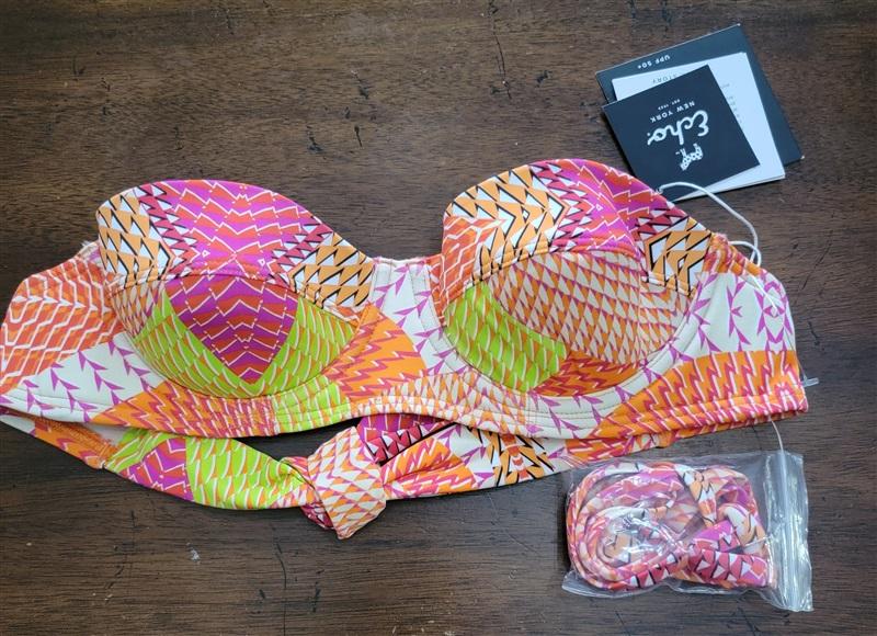 NWT Echo Havana Geo L Underwire Bikini Top & Bottom Pink 123285