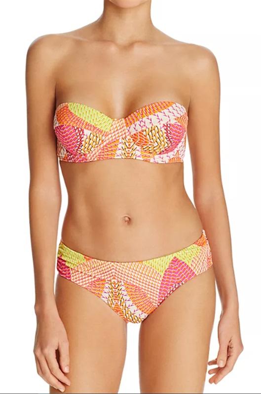 NWT Echo Havana Geo L Underwire Bikini Top & Bottom Pink 123285