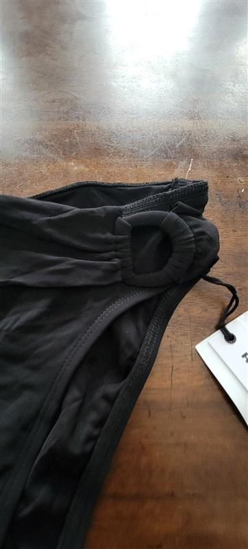 NWT Robin Piccone Kate XS High Waist Bikini Bottoms Black 123341