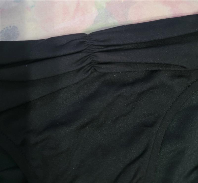 NWOT Seafolly 4 USA V Band Bikini Swim Bottom Black 123350