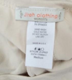 NWOT Jireh Clothing M Knit Scoop Jumper Jumpsuit Tan 123361