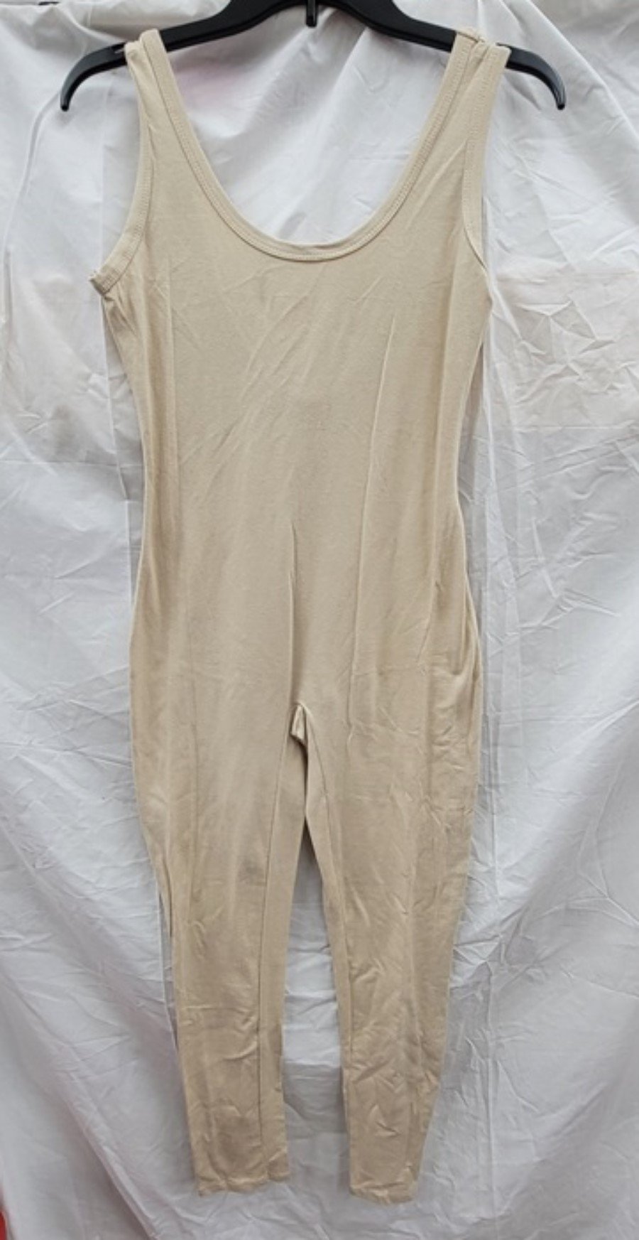 NWOT Jireh Clothing M Knit Scoop Jumper Jumpsuit Tan 123361