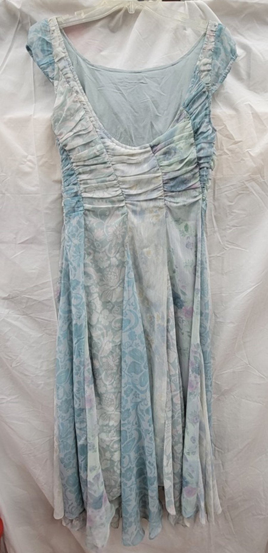 NWOT Free People 4 Heart to Heart Cocktail Dress Ruched Blue 123370
