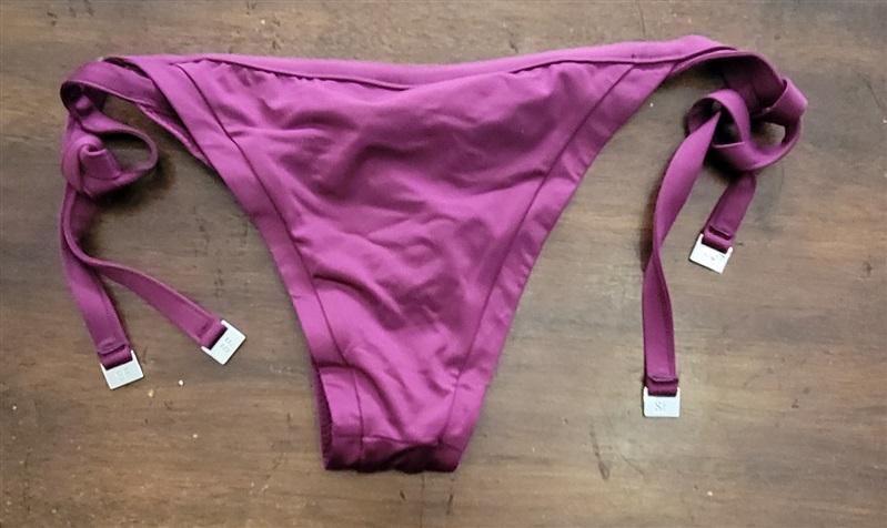 NWOT Seafolly BRAZILIAN 4 USA TIE-SIDE BIKINI BOTTOM Purple 123421
