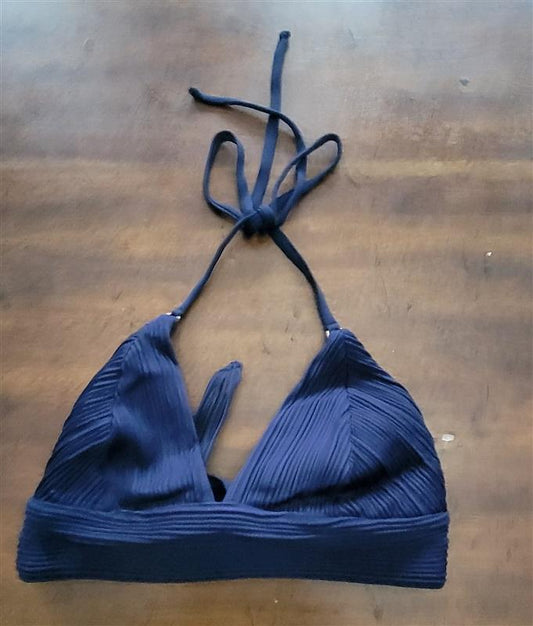 NWT Robin Piccone XS Lily Triangle Bikini Swim Top Blue 123425