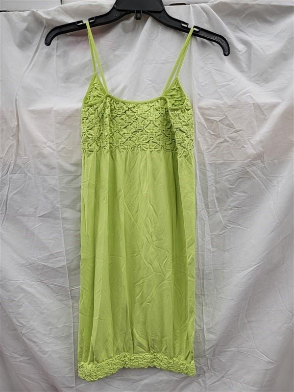 NWOT Last Tango S/M Lime Green Scoop Neck Ruched Seamless Dress 123431