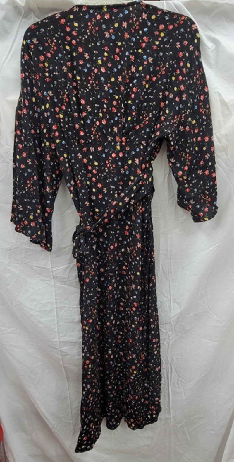 NWT Olivaceous Wrap Dress Short Sleeve Black Floral 123433