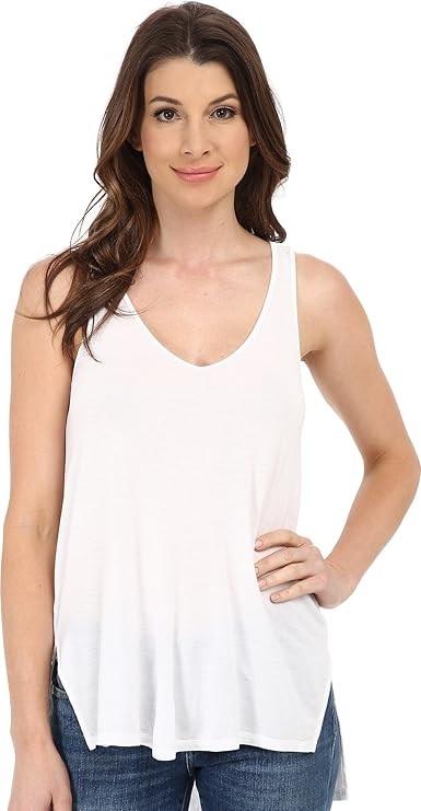 NWOT Michael Star OS Jersey Lycra Vee Neck Tank with Slits 123436