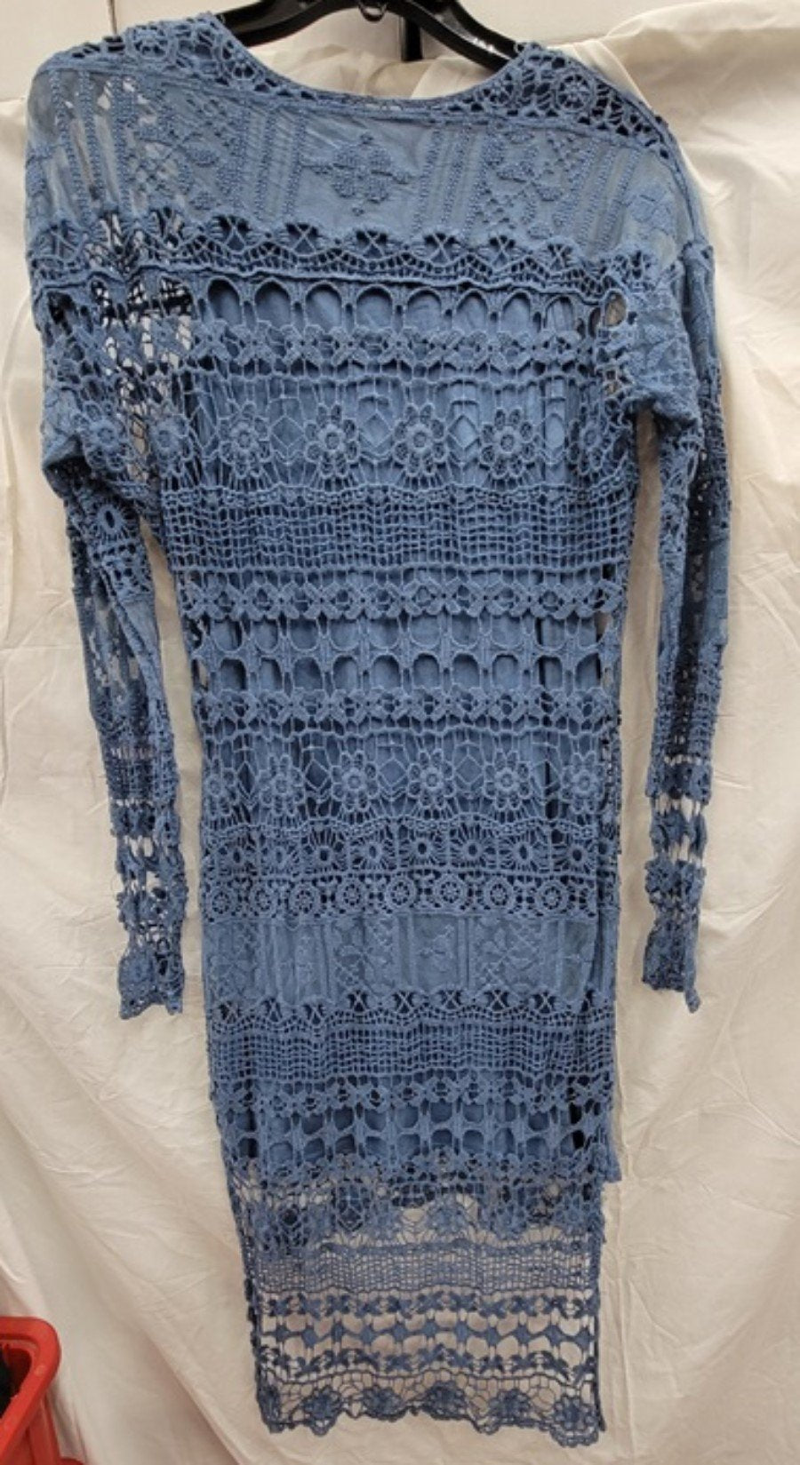 NWOT XCVI XS Crochet Blue Lace Overlay Dress 123443