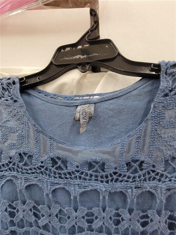 NWOT XCVI XS Crochet Blue Lace Overlay Dress 123443