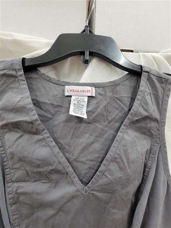 NWOT XCVI Wearables XS Raymond Sleeveless Shift Dress Charcoal 123445