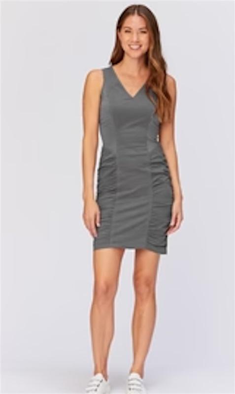 NWOT XCVI Wearables XS Raymond Sleeveless Shift Dress Charcoal 123445