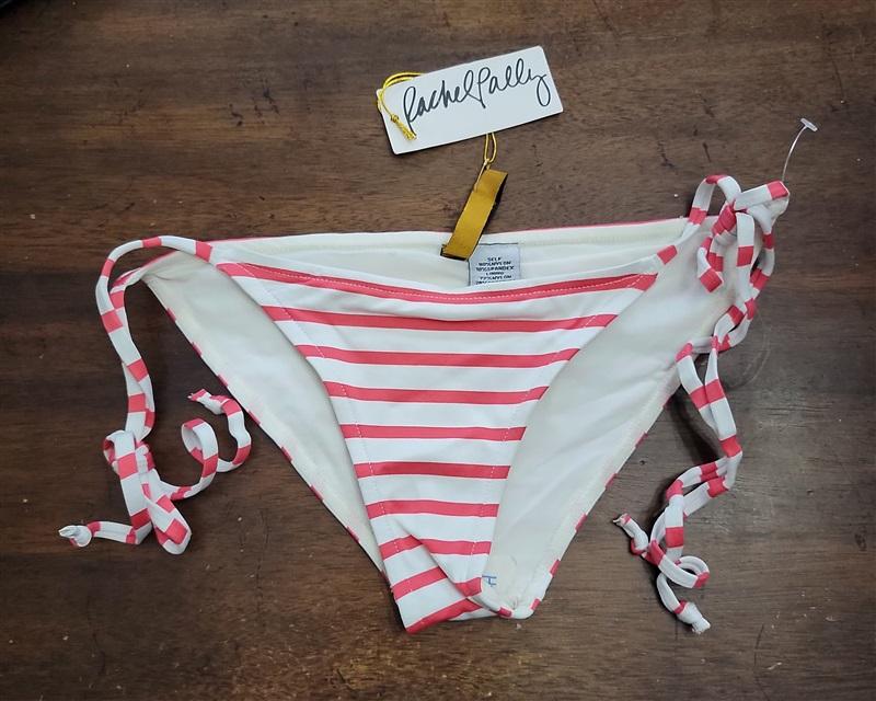 NWT Rachel Pally XS Kauai Tie Side Bikini Red White Swim Bottom 123466