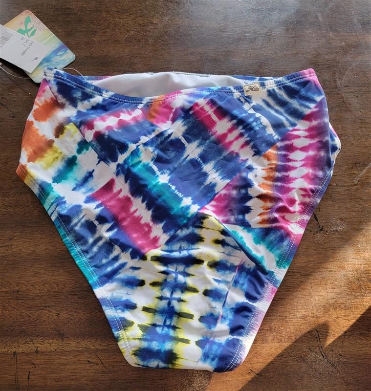 NWT Hobie M Hi Waist Tie Dye Bikini Bottom 123489