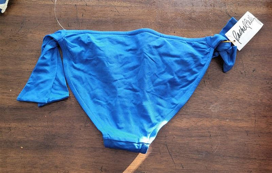 NWT Rachel Pally XS Tahiti Tie Side Bikini Swim Bottom Blue 123490