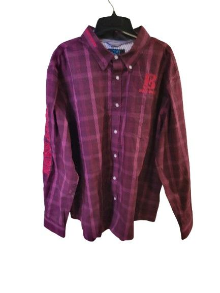NWOT Cody James L Boot Barn Red Plaid Button Western Shirt 123495
