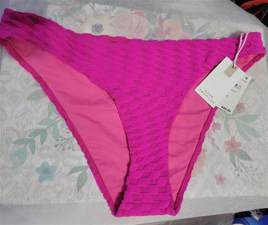 NWT Good American XL Jacquard Better Hawaiian Pink Bikini Bottom 123499