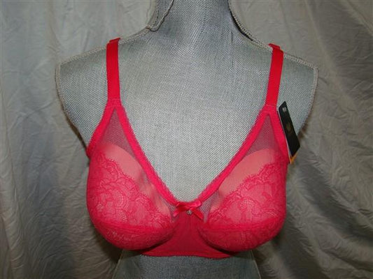 NWT Wacoal 34C Chantilly Lace Retro Chic 855186 Raspberry Pink Bra 123536